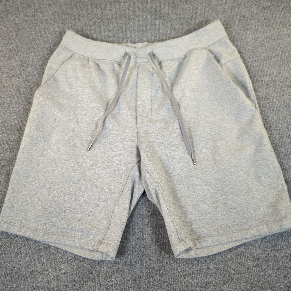Lululemon City Sweat Short 9 Inch Heathered‎ Grey French Terry Mens XL LM7ABS8